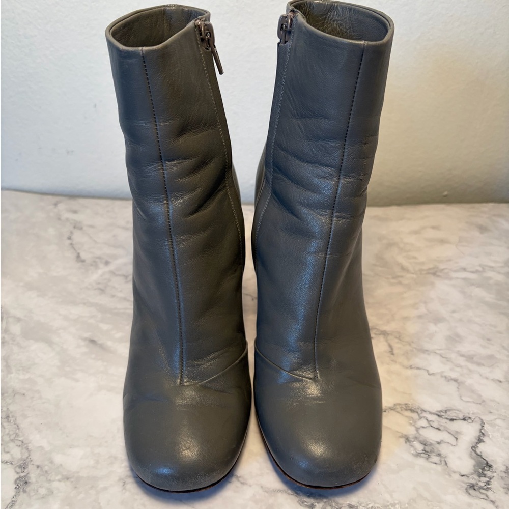 Celine Gray Leather Boots comfortable fit for any occasion